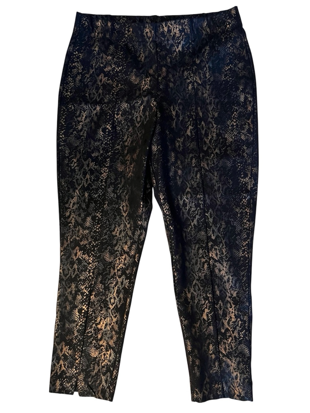 Black Snake-Print Women's Stretch Jeans